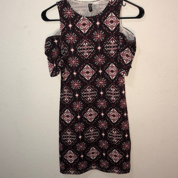 Divided Dresses & Skirts - red, white. Black patterned dress